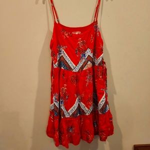 Taylor & Sage short Sundress L Red, White, and blue